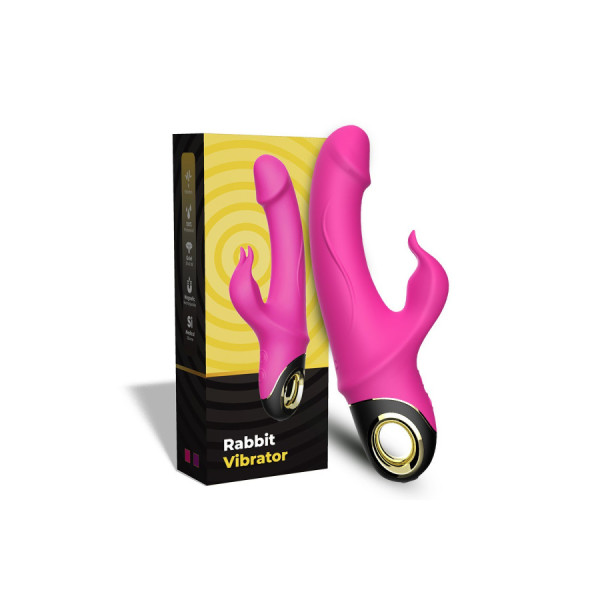 Vibromasseur Rabbit rose 9 modes de vibrations puissantes 